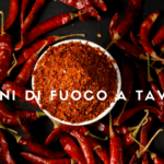 l'immagine mostra dei peperoncini interi ed in polvere per simboleggiare le preferenze dei segni di fuoco a tavola